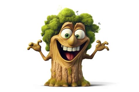 Premium AI Image | A cartoon character with a tree on it that says'tree ...