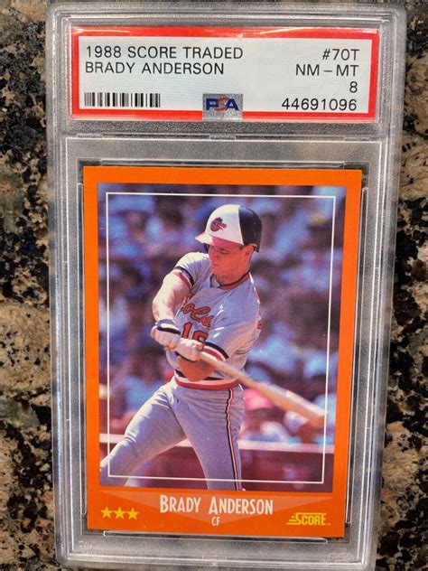 1988 Score Traded Brady Anderson Rookie Card 70t Psa 8 Nm Mint Ebay