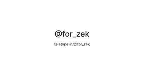 Forzek — Teletype