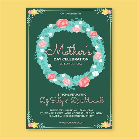 Premium Vector Flat Mother S Day Vertical Poster Template