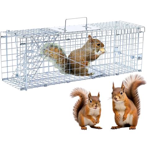 ZephyPaws 24" Live Animal Trap,Humane Animal Trap for Stray Cats up to