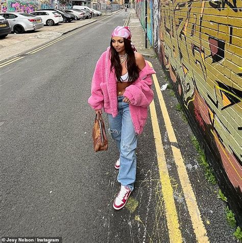 Jesy Nelson Poses In A Bikini Top And With Boyfriend Zion Foster Daily Mail Online