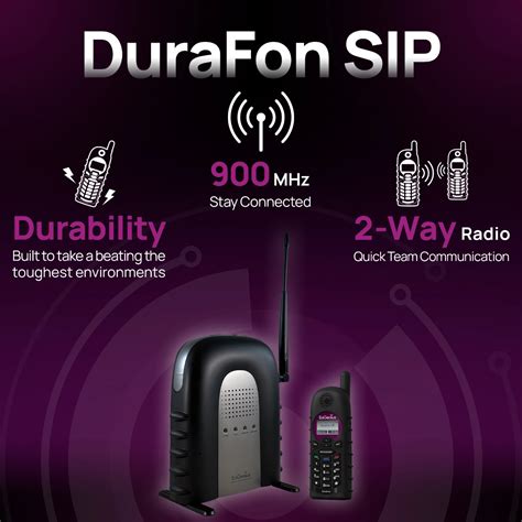 DURAFON SIP LONG-RANGE CORDLESS PHONE SYSTEM