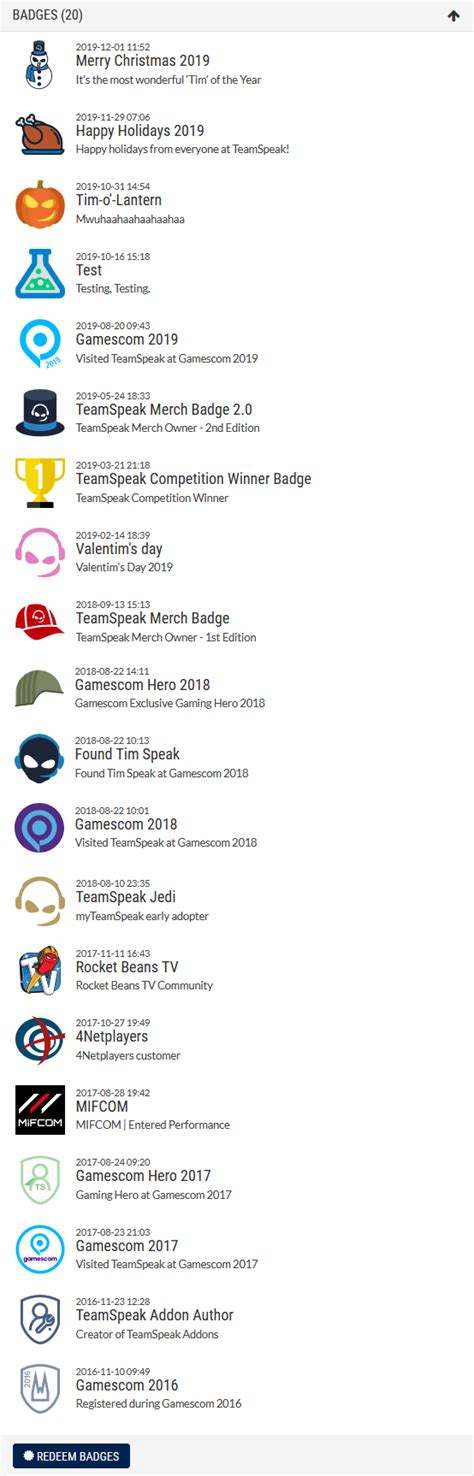 Teamspeak Badge List General Discussion Teamspeak