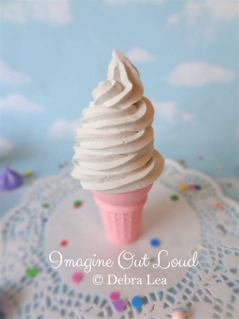 Fake Ice Cream Faux Cone Realistic Vanilla Soft Serve Swirl On Etsy