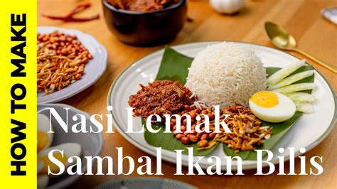 Nasi Lemak Sambal Ikan Bilis For Breakfast Malaysia Recipe YouTube