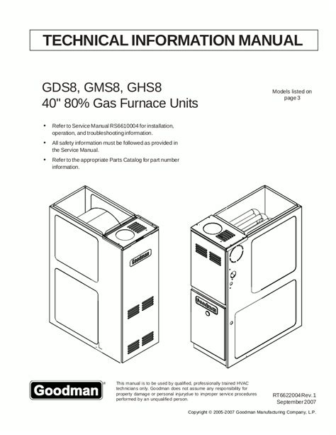 Goodman Gas Furnace Service Manual