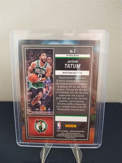 Panini Mosaic Jayson Tatum Jam Masters Green Prizm Ebay