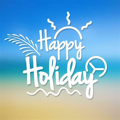 Happy Holiday Text Vector Illustration 24393443 Vector Art At Vecteezy