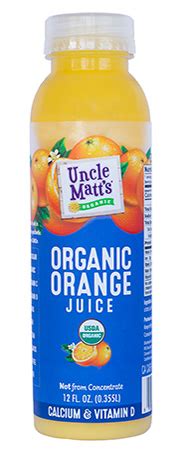 Oz Organic Orange Juice With Calcium Vitamin D Uncle Matt S Organic