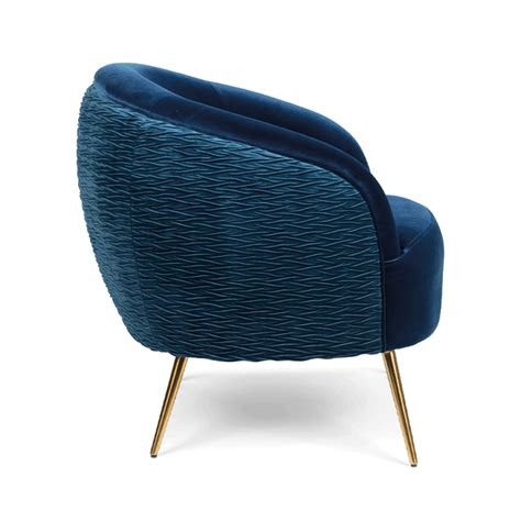 Кресло SO CURVY LOUNGE CHAIR ROYAL BLUE BM31011 Bold Monkey темно-синий ...
