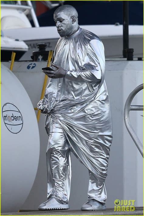 Kanye West Gets Covered In Silver Paint For Mary Opera Performance In