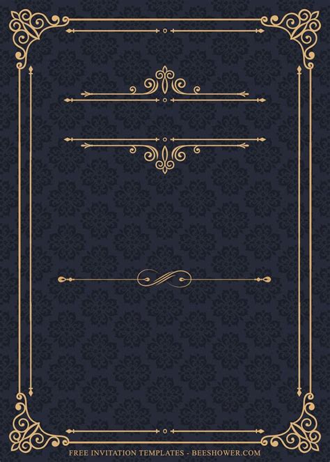 11+ Elegant Gold Ornaments Birthday Invitation Templates