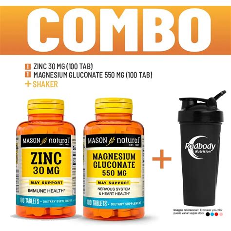 Mason Natural Combo Vitaminas Mason Natural Zinc Mg Tab