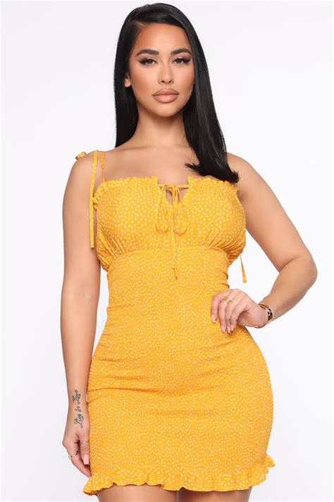 Always Cute Smocked Mini Dress Yellow Fashion Nova Dresses