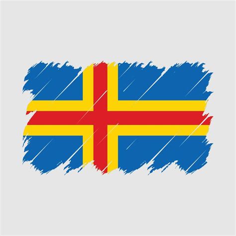 Aland Islands Flag Brush Vector Vector Art At Vecteezy