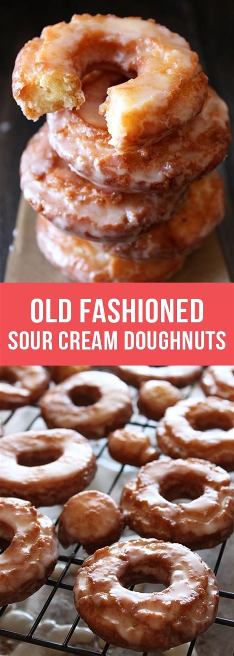 Old Fashioned Sour Cream Doughnuts Are Coated In Glaze And Taste Just