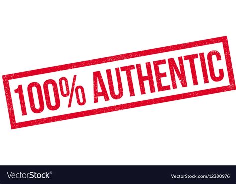 Percent Authentic Rubber Stamp Royalty Free Vector Image