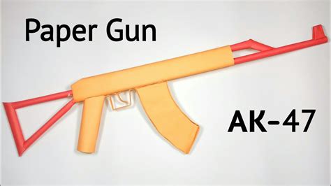 How To Make AK 47 With Paper Easy Paper Gun Easy Sniper AK 47