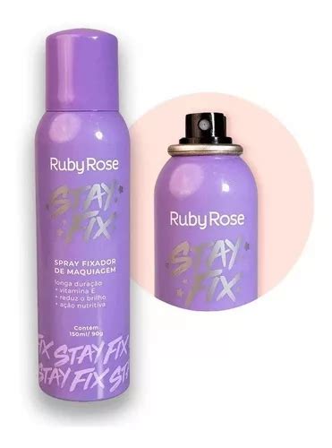 Fixador De Maquiagem Ruby Rose Spray Stay Fix Longa Duração MercadoLivre