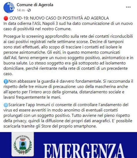 Covid 19 Ad Agerola Nuovo Contagiato I Casi Salgono A 10 Positanonews