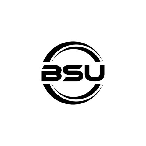 BSU letter logo design in illustration. Vector logo, calligraphy ...