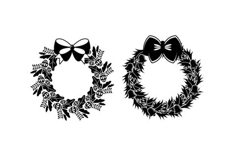 Christmas Wreath Silhouettes