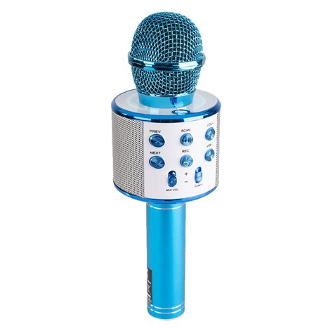 Max KM01 Kids Karaoke Microphone Blue - Bluetooth & MP3