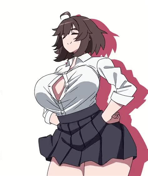 Rule 34 1girls Animated Animated  Big Ass Big Breasts Black Skirt Bouncing Breasts Brown