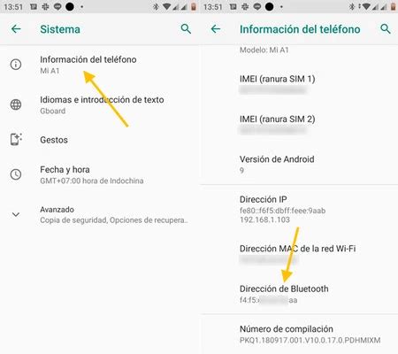 Cómo saber la dirección MAC de un móvil Android