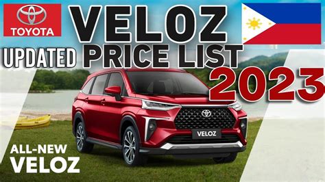 TOYOTA VELOZ 2023 UPDATED PRICE LIST SPECS PHILIPPINES YouTube