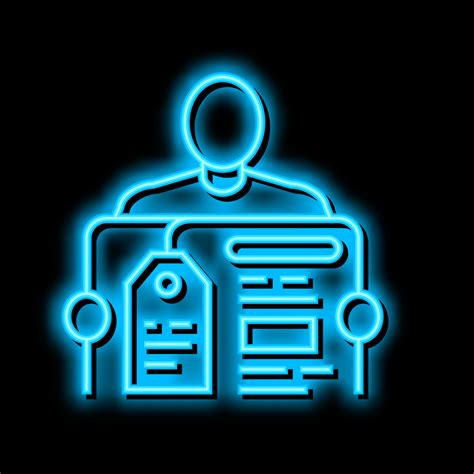 influencer affiliate marketing neon glow icon illustration 20586127