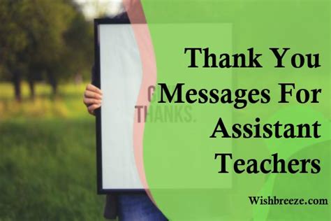 53 Thank You Messages Wishes And Captions For Assistant Teachers Wishbreeze