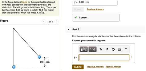 Solved In The Figure Below Figure The Upper Ball Is Released From