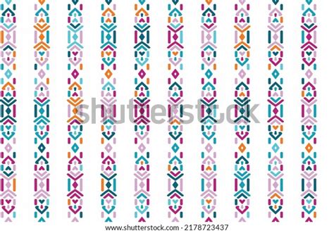 Geometric Folklore Ornament Tribal Ethnic Vector Stock Vector Royalty