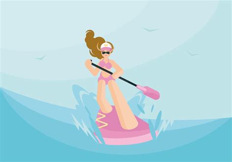 Paddleboard Illustration 161762 Vector Art At Vecteezy