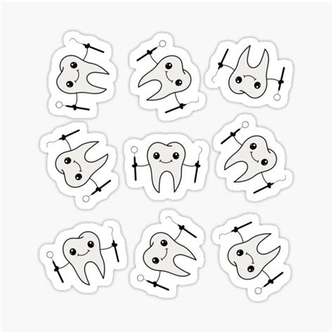 Funny Wisdom Tooth With Dentist Tools Dental Students Sticker For