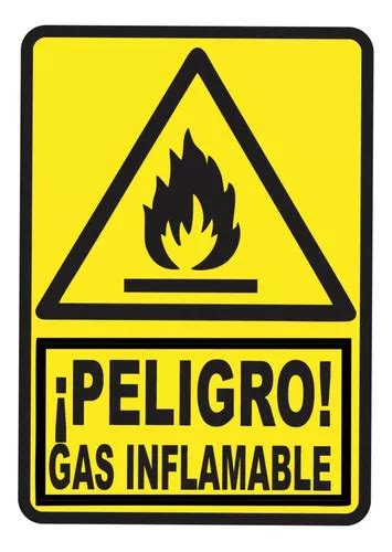 Señalización Aviso Metálico Peligro Gas Inflamable 20x15 Cms Cuotas