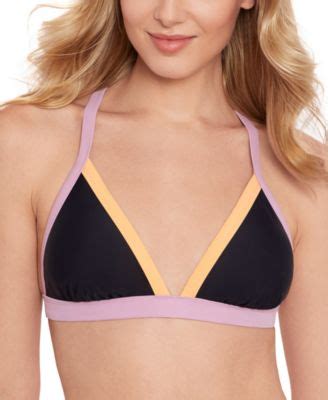 Salt Cove Juniors Contrast Trim Triangle Bikini Top Created For