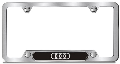 2017 Audi A4 Audi Rings License Plate Frame Brushed Stainless Steel Zaw071801hxz2 Audi