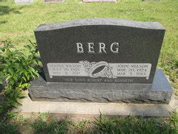 John Nelson Berg M Morial Find A Grave