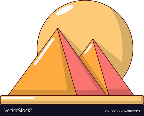 Pyramid Egypt Icon Cartoon Style Royalty Free Vector Image