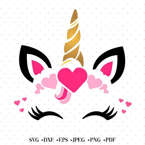 Amor Unicornio Svg Corazón Unicornio Svg Unicornio Svg Amor Etsy España