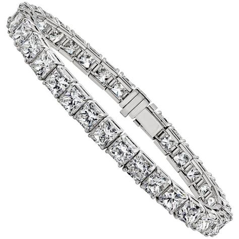 An Important And Brilliant Tennis Bracelet Showcasing A Row Radiant Cut