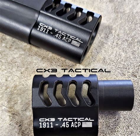 1911 Compensator Punisher Style Muzzle Brake For .45 ACP 9mm .38 Super