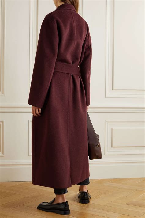 Vince Belted Wool Felt Coat Net A Porter