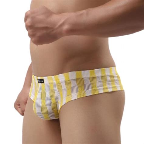 Howe Ray Big Convex Pouch Ass Sexy Boxers Men Low Rise Mens Translucent Underwear Bikini Swim