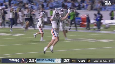 Virginias Game Ending Interception Seals Historic Upset Over North