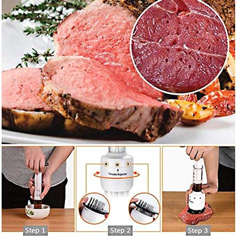 Sauces Injector Meat Tenderizer 3 Oz Marinade Flavor Syringe Needle