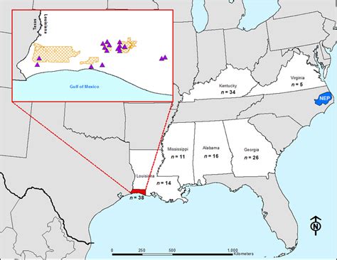 Red Wolf Habitat Map